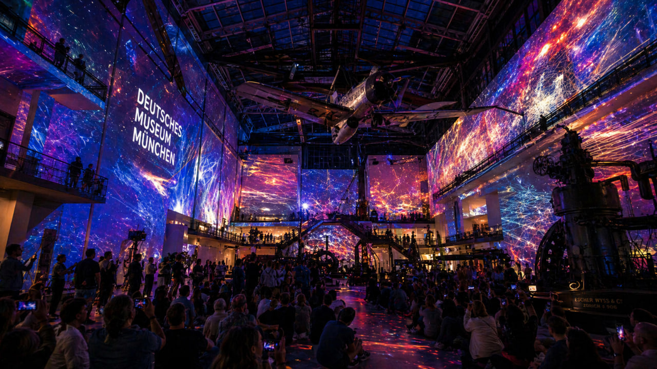 Immersive Festival der Zukunft installation inside the Deutsches Museum